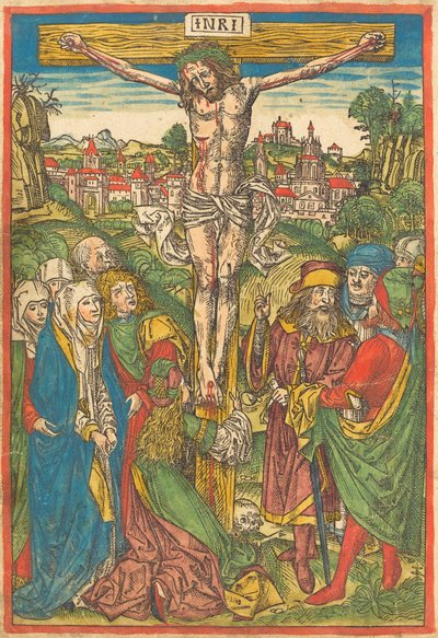 Ukrzyżowanie ze św. Marią Magdaleną autorstwa Michael Wolgemut