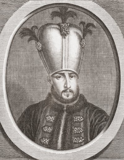Ahmed III, sułtan Imperium Osmańskiego autorstwa Michael van der Gucht