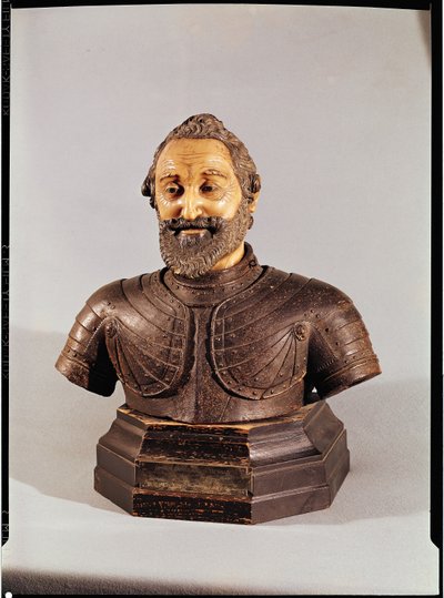 Popiersie Henryka IV (1553-1610) (wosk i kamień) autorstwa Michel Bourdin