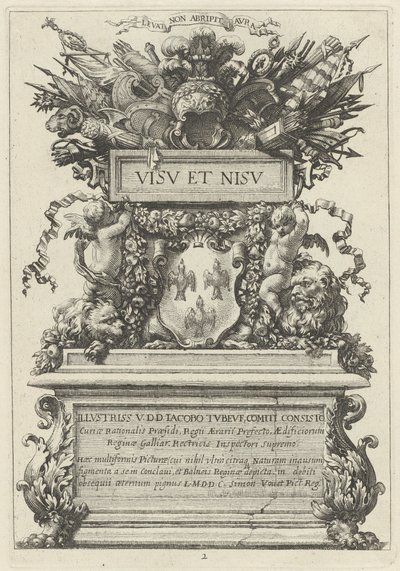 Fronton autorstwa Michel Dorigny, after Simon Vouet