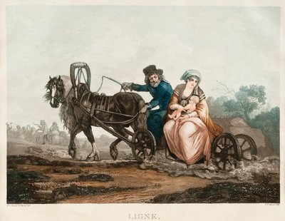 Jazda saniami, lata 1830-1840 autorstwa Michel Francois Damam Demartrait