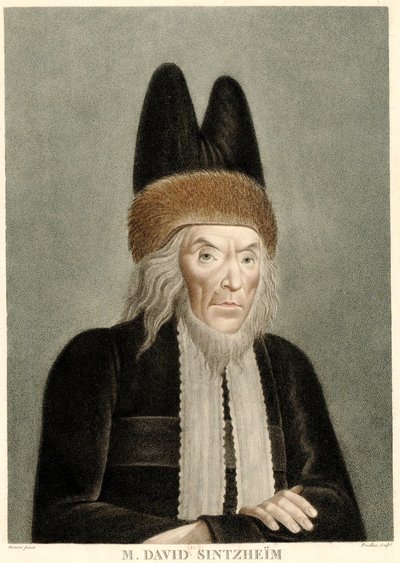 Portret Davida Sintzheima 1745-1812, XIX w. autorstwa Michel François Damame Demartrais