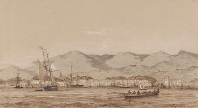 Port w Hiszpanii, z portu autorstwa Michel Jean Cazabon