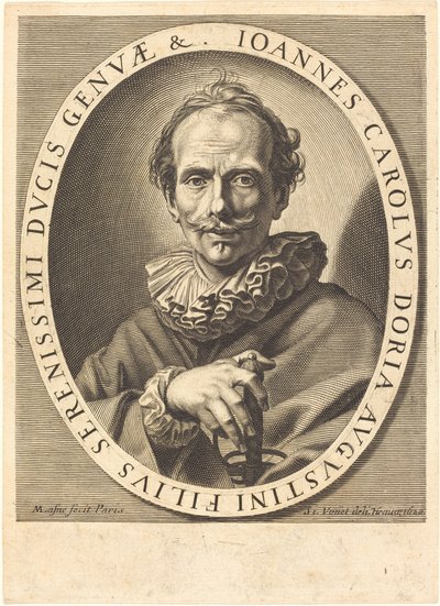 Jean Charles Doria autorstwa Michel Lasne after Simon Vouet