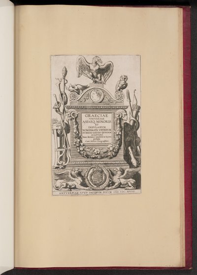 Strona tytułowa dla Huberta Goltziusa, Graeciae Vniversae Asiaeq. Medale Minor i Wysp autorstwa Michel Lasne after Sir Peter Paul Rubens
