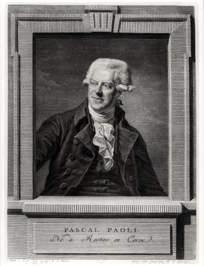 Portret Pascala Paoli, rytowany przez Benoit Louis Henriquez (1732-1806) 1793 autorstwa Michel Martin Drolling