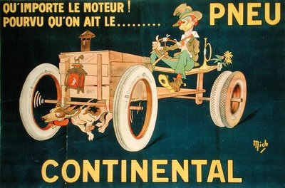 Reklama opon Continental (kolor lito) autorstwa Michel called Mich Liebeaux