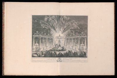 Projekt iluminacji i fajerwerków poświęconych Jego Łasce Delfinowi w Meudon, 3 września 1735 autorstwa Michel de Bonneval