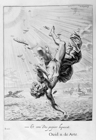 Upadek Ikara, 1655 autorstwa Michel de Marolles