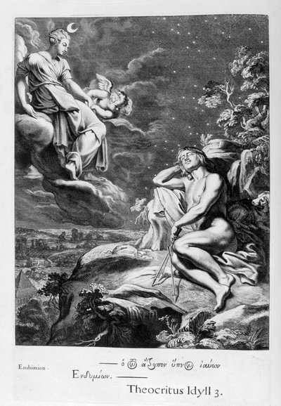 Księżyc i Endymion, 1655 autorstwa Michel de Marolles