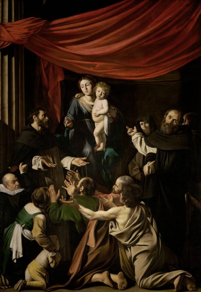 Madonna Różańcowa autorstwa Michelangelo Merisi Caravaggio