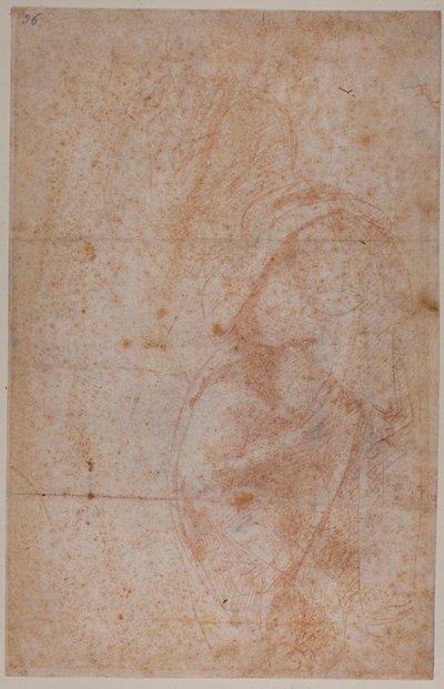 Badania rysunkowe autorstwa Michelangelo (after) Buonarroti