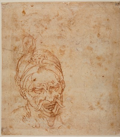 Orientalne badanie głowy autorstwa Michelangelo (after) Buonarroti