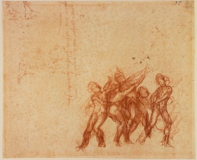 Studia nad nagimi postaciami autorstwa Michelangelo (after) Buonarroti