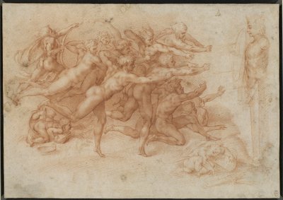 Przypisywany Bernardino Cesariemu - kopia według obrazu Michała Anioła "Łucznicy" ok. 1591c. 1600, RCIN 990442 autorstwa Michelangelo
