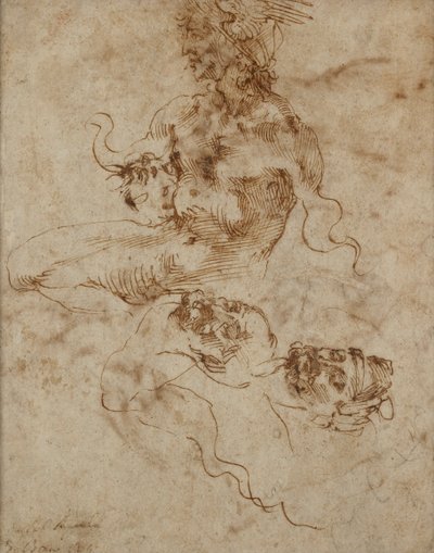 Figurka przypominająca Tritona, c1490-1560 autorstwa Michelangelo Buonarroti