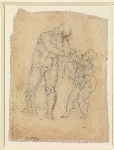 Eneasz i dziecko (verso), b.d. (ołówek na papierze) [zob. 5934522] autorstwa Michelangelo Buonarroti