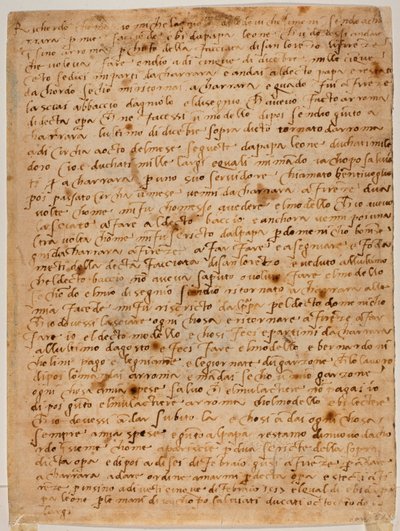 Pamięć autografu autorstwa Michelangelo Buonarroti