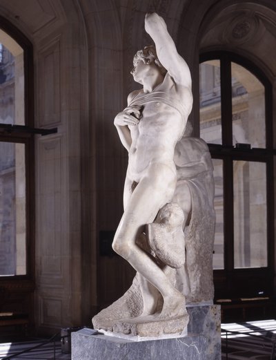 Więzień, znany jako Umierający niewolnik autorstwa Michelangelo Buonarroti