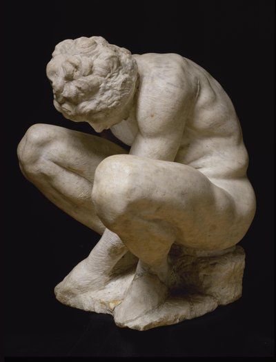 Przyczajony chłopiec, między 1530 a 1534 rokiem. autorstwa Michelangelo Buonarroti