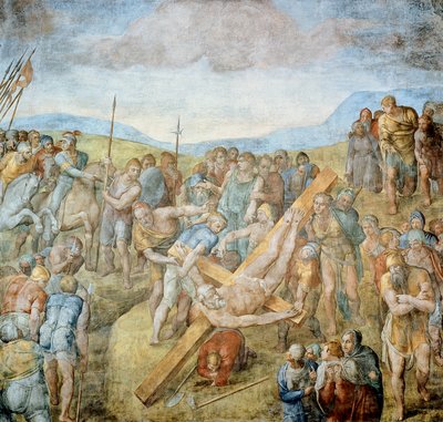 Ukrzyżowanie świętego Piotra autorstwa Michelangelo Buonarroti