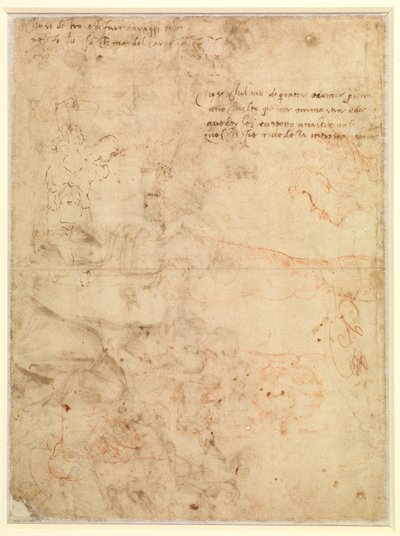 Studium postaci autorstwa Michelangelo Buonarroti