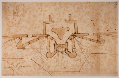 Projekt fortyfikacji dla bramy autorstwa Michelangelo Buonarroti