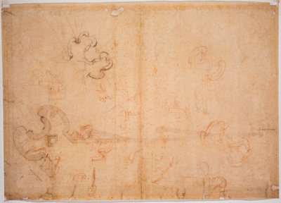 Projekt umocnień dla bramy narożnej autorstwa Michelangelo Buonarroti