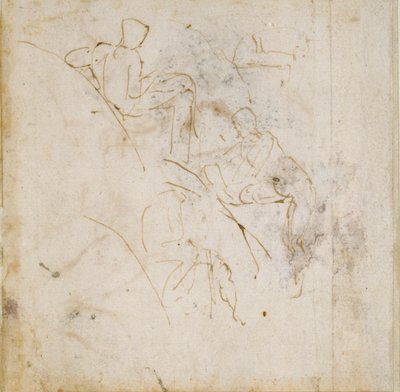 Badania czterech figur, c1490-1560 autorstwa Michelangelo Buonarroti
