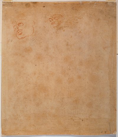 Studium głowy dla Jonasza z Sykstyny autorstwa Michelangelo Buonarroti