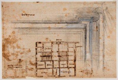 Plan domu i portal autorstwa Michelangelo Buonarroti