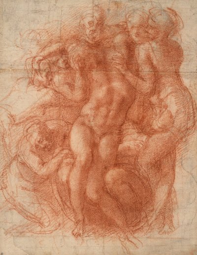 Lamentacja, ok. 1530 (czerwona kreda) autorstwa Michelangelo Buonarroti
