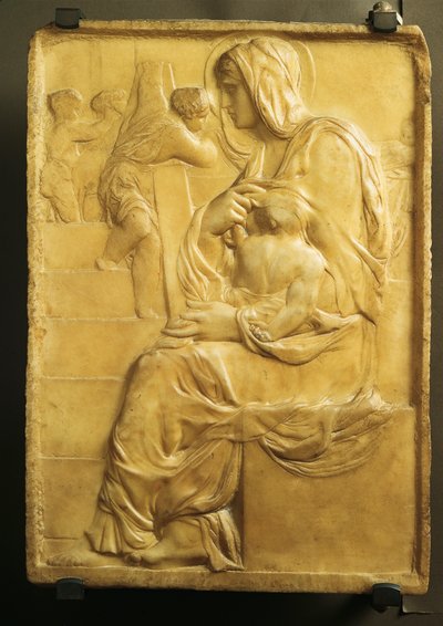 Madonna Schodów Michała Anioła (1475-1564) autorstwa Michelangelo Buonarroti