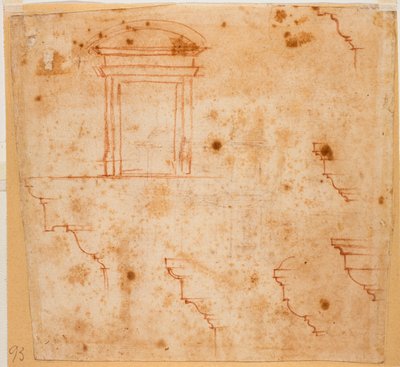 Plany portali i listew architektonicznych autorstwa Michelangelo Buonarroti