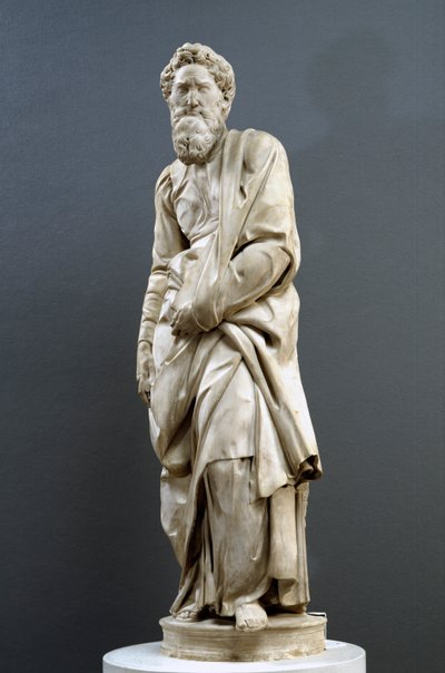 Święty Paweł, z ołtarza Piccolomini, 1501-4 (marmur) (patrz 134171 i 134173) autorstwa Michelangelo Buonarroti