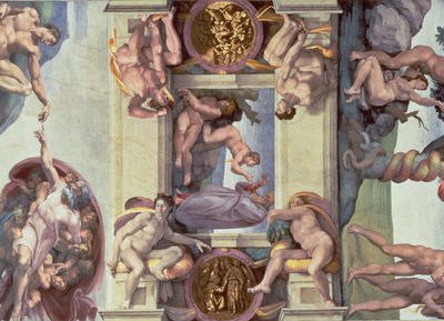 Sufit Kaplicy Sykstyńskiej (1508-12): Stworzenie Ewy autorstwa Michelangelo Buonarroti
