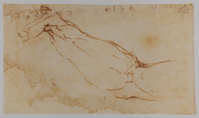 Szkic prawego ramienia "Ledy", 1528-1530 (rysunek) autorstwa Michelangelo Buonarroti