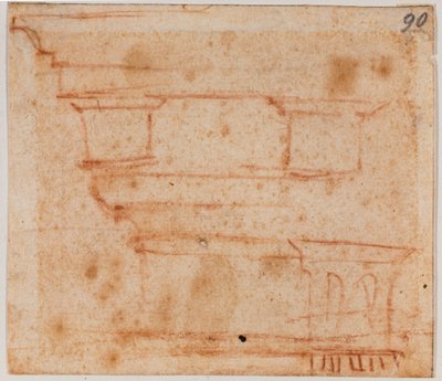 Szkic belkowania autorstwa Michelangelo Buonarroti