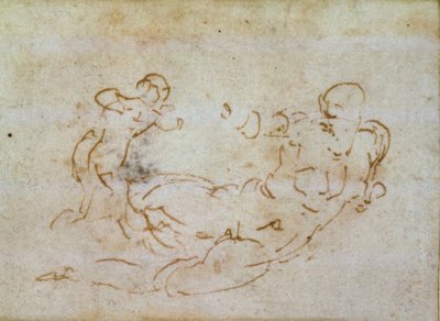 Studium Wenus i Kupidyna autorstwa Michelangelo Buonarroti