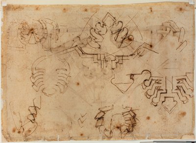 Badania nad fortyfikacjami autorstwa Michelangelo Buonarroti