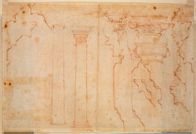 Badania zabytków rzymskich autorstwa Michelangelo Buonarroti