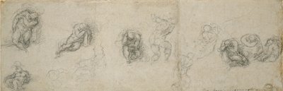 Studia śpiącego Apostoła i inne postacie, XVI w. autorstwa Michelangelo Buonarroti