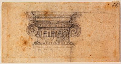 Studium siedzącej postaci, XVI wiek (rysunek) autorstwa Michelangelo Buonarroti