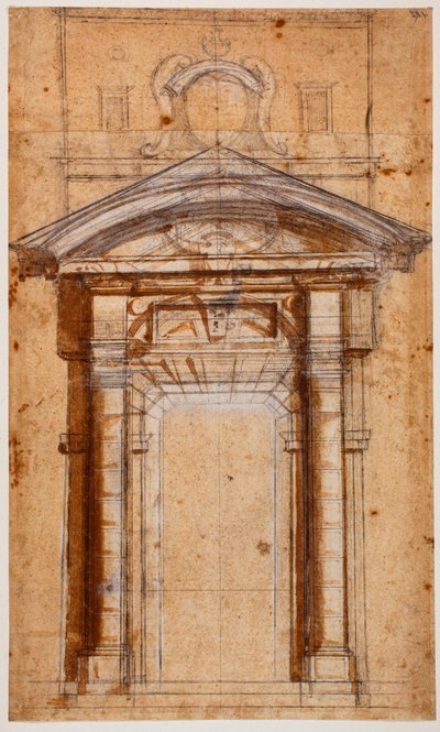 Studium dla Porta Pia autorstwa Michelangelo Buonarroti