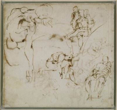 Studium postaci, ok. 1511 r. autorstwa Michelangelo Buonarroti