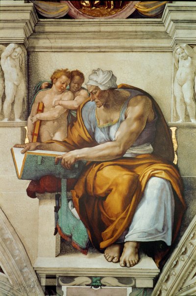Kaplica Sykstyńska (fresk) autorstwa Michelangelo Buonarroti
