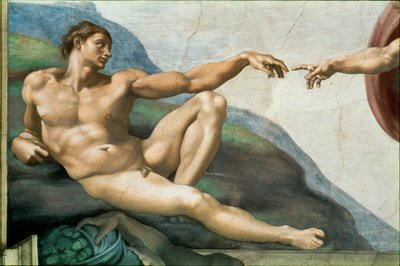 Kaplica Sykstyńska; freski sufitowe po renowacji (fresk) autorstwa Michelangelo Buonarroti