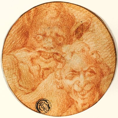 Dwa diabły autorstwa Michelangelo Buonarroti