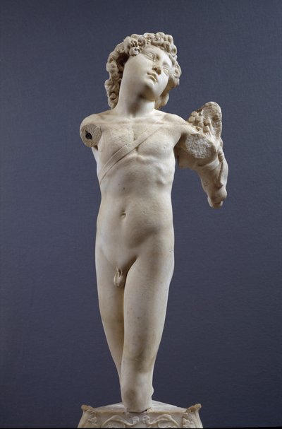 Młody łucznik, ok. 1490 (marmur) autorstwa Michelangelo Buonarroti