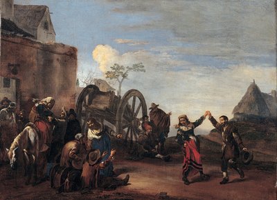 Bambocciata Dziecinność, pierwsza tercja XVII wieku. autorstwa Michelangelo Cerquozzi